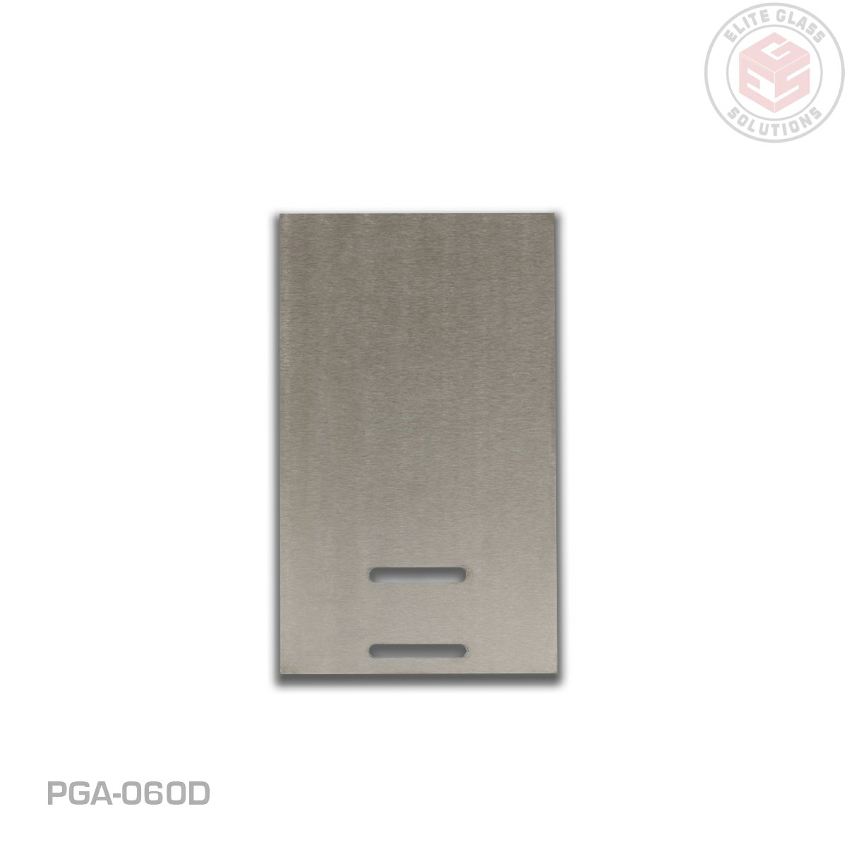 Brushed silver Posi-Glaze slot end cap